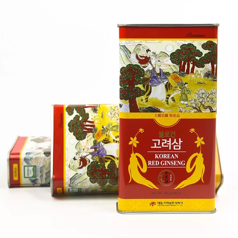 Hồng Sâm Củ khô Daedong 75g Hộp Thiếc HQ